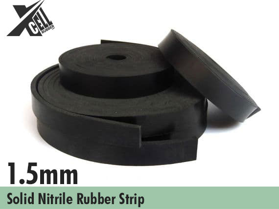 1.5mm Thick Solid Nitrile Rubber Strip Available In Various Widths
