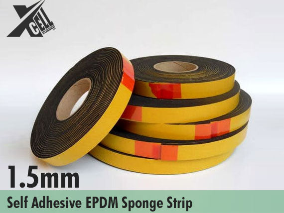 1.5mm Thick Self-Adhesive EPDM Sponge Strip Available In Various Widths
