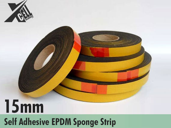 15mm Thick Self-Adhesive EPDM Sponge Strip Available In Various Widths