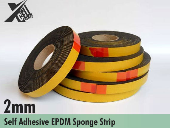 2mm Thick Self-Adhesive EPDM Sponge Strip Available In Various Widths