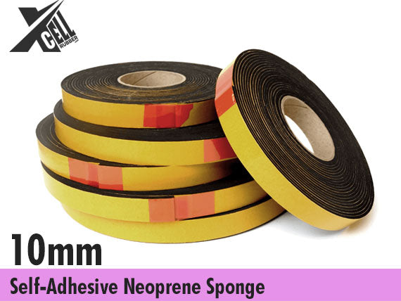10mm Thick Self-Adhesive Neoprene Sponge Strip Available In Various Widths