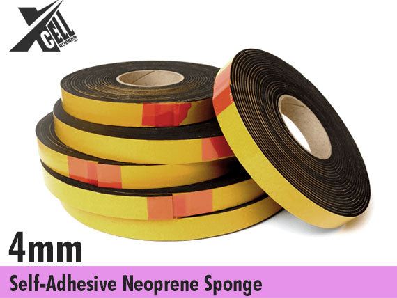 4mm Thick Self-Adhesive Neoprene Sponge Strip Available In Various Widths