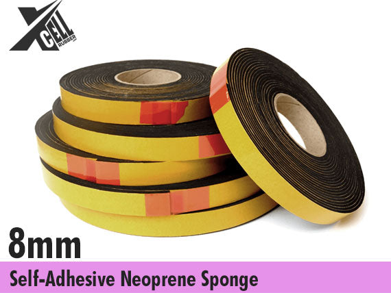 8mm Thick Self-Adhesive Neoprene Sponge Strip Available In Various Widths